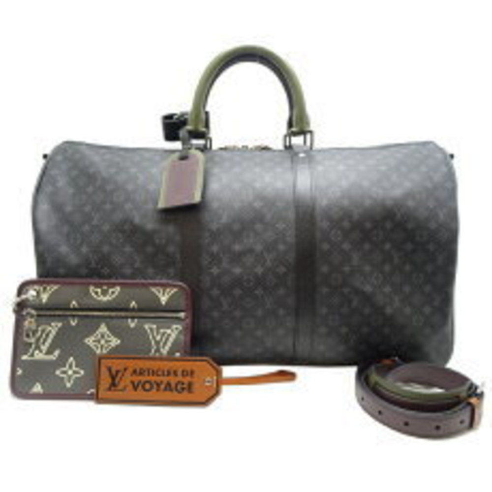Louis Vuitton Keepall Bag Eclipse Bandouliere Bla… - image 2